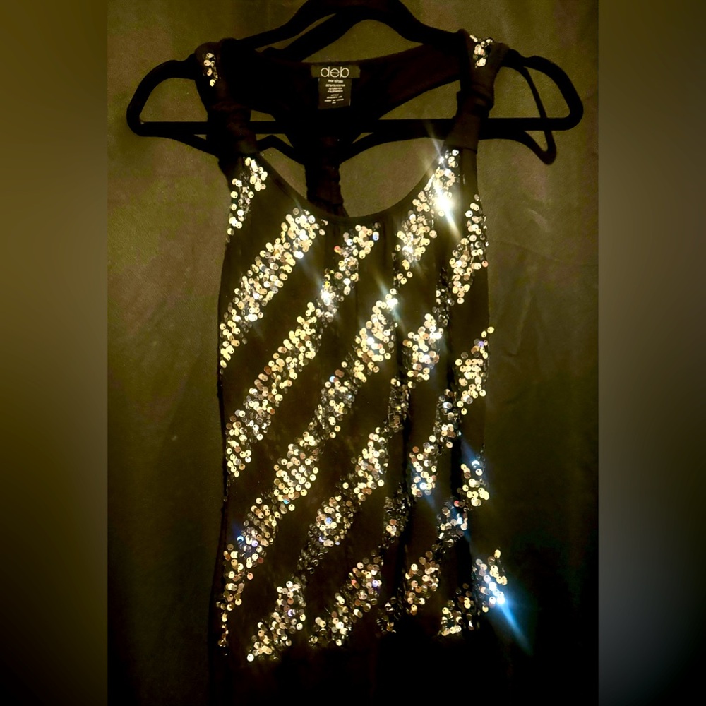 Sequined “striped” top. Very unique.